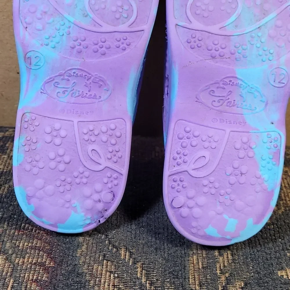 Disney Fairies Tinkerbell Purple and Aqua Sandals- Size 12